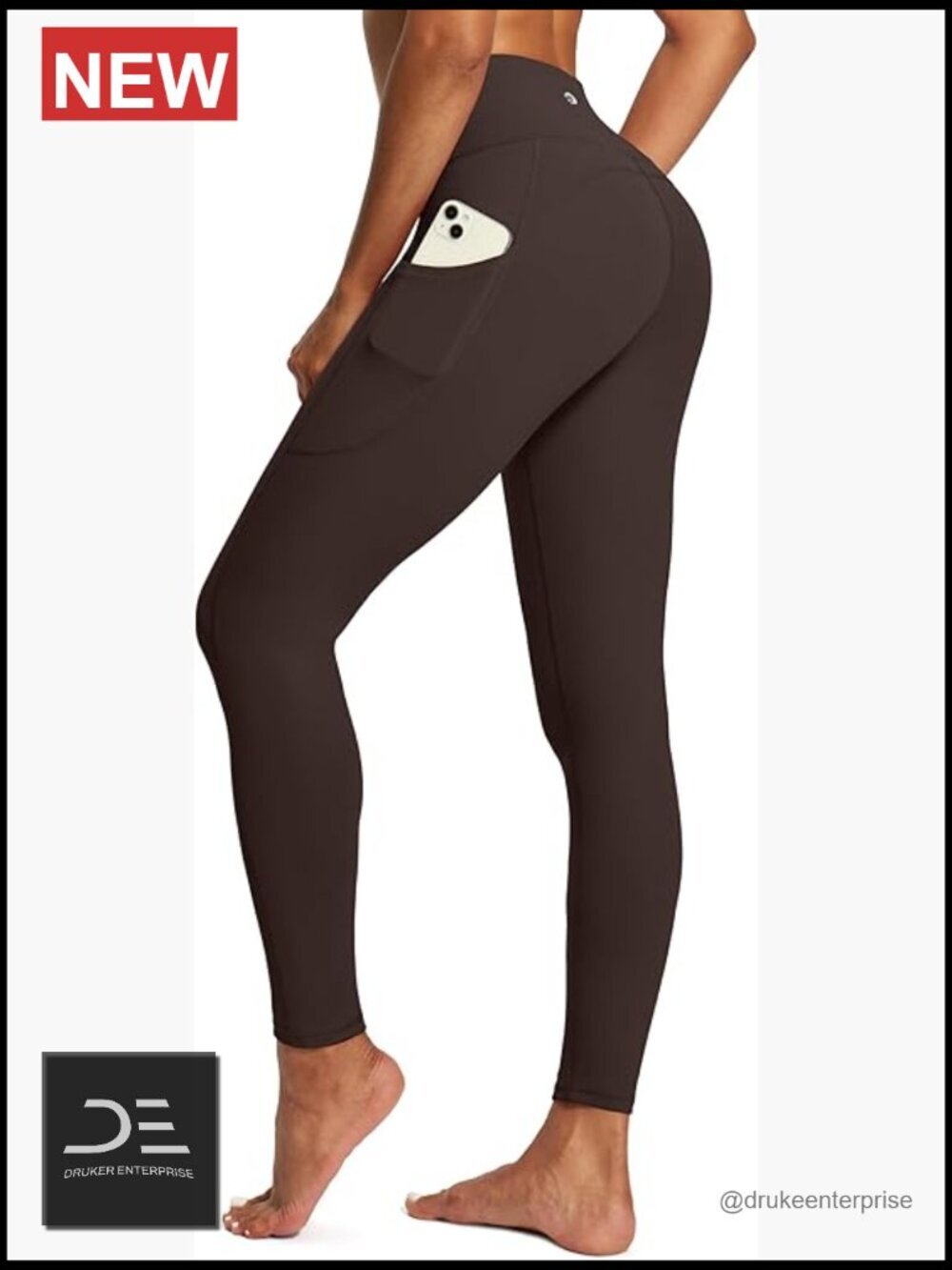 High Waist Yoga Leggings with Pockets Tummy Control 4 Way Stretch